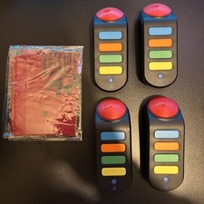 4x PlayStation 3 Buzz Buzzers Tested & Working with carry bag