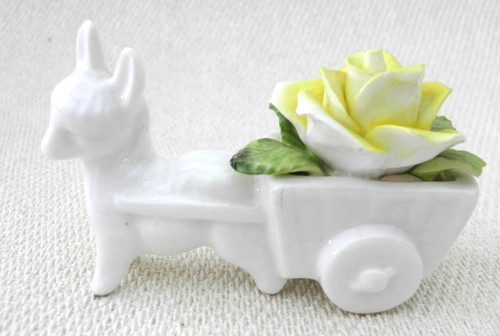 Coalport donkey cart flower - donkey, &