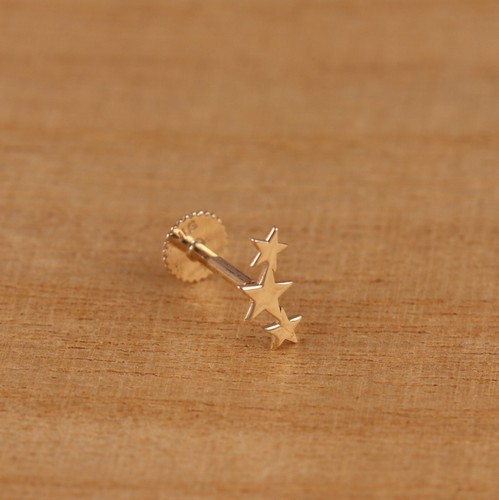 Genuine 9ct gold triple star - genuine,
