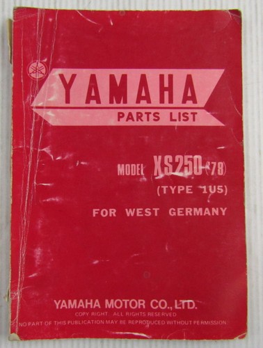 Yamaha xs250 model year 1978 - year,