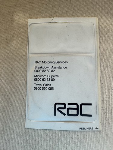 Rac tax disc - disc, holder,