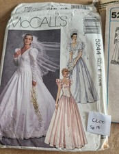 McCall's 5244 Sewing Pattern WEDDING GOWN/bridesmaid/Ball gown dress CUT SIZE 18