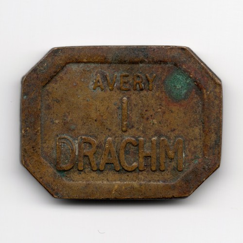 Drachm weight t - drachm, avery