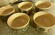 5 x Kiln craft , Ironstone Staffordshire  Soup / Cereal Bowls