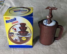 Vintage Nestle Nesquik chocolate fondue fountain and bunny pitcher