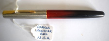 PARKER USA  FRONTIER  Fountain Pen  Red Barrel.  Excellent Condition