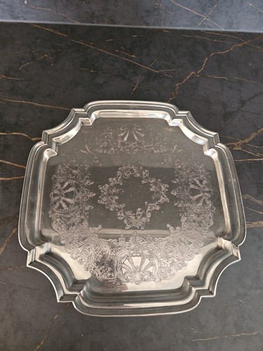 Vintage silver plated butler - silver,