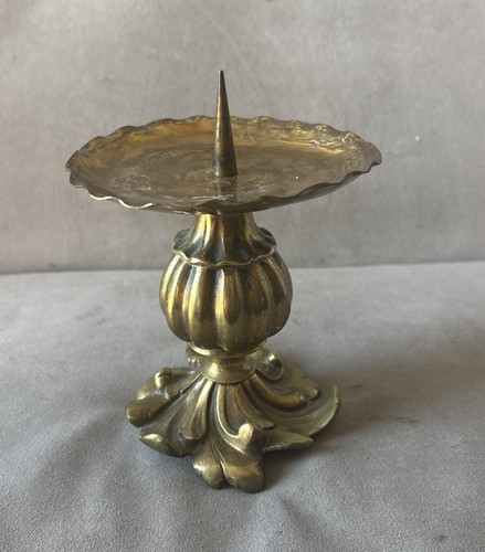Antique brass pricket - antique,