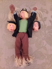 Vintage Worzel Gummidge Collectible Doll (Removable Heads) Very Good Condition
