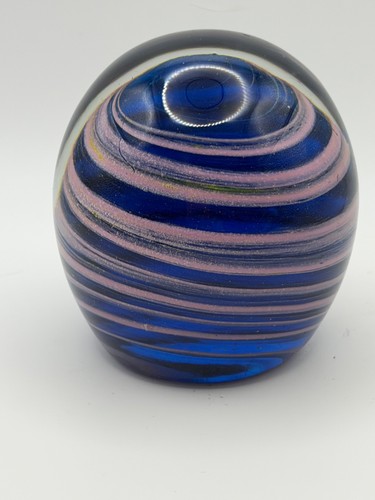 Mdina paperweight glass swirls - mdina,