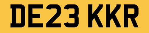 Derek private number plate - derek, r