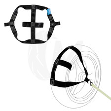 Bike It Motorcycle Wheel Tie Down Strap Brace Motorbike for Van & Trailer Black