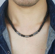 Natural 6mm Black Agate With