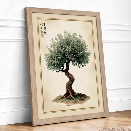 Ancient bonsai study japandi - ancient,