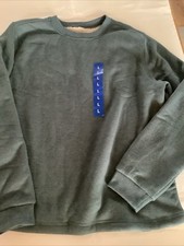 BC Clothing Men’s Green Waffle Fleece Lined Sweatshirt Size L