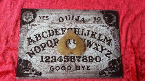 Black wooden ouija - black,