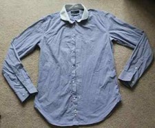 Mens Ventuno 21 Shirt Collar 15 Checked Blue Purple White