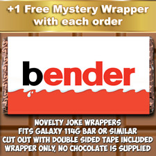 Bender Chocolate Bar Wrapper Novelty Joke Funny Rude Birthday Christmas Xmas 