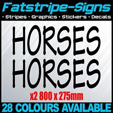 HORSE BOX HORSES TEXT VAN