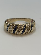 9ct Gold Sapphire & Diamond