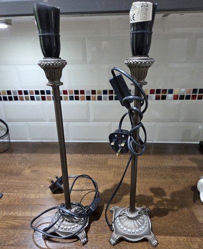 Aged brass brown pair table - brass/brown,