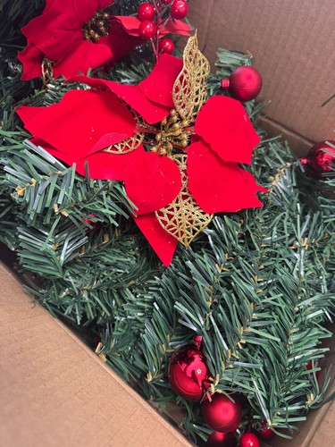 Pre lit christmas garland - pre-lit,