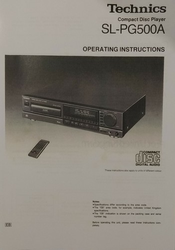 Technics pg500a compact - sl-pg500a,