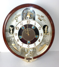 SEIKO MUSICAL MELODIES IN MOTION MARIONETTE DANCING WALL CLOCK SWAROVSKI CRYSTAL