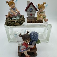 Lot Of 3Little Kitchen Fairies. Gardening/Robins Egg/Birdseed. No Boxes.