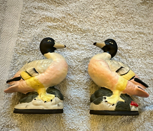 Pair ceramic pottery duck - ceramic/pottery,