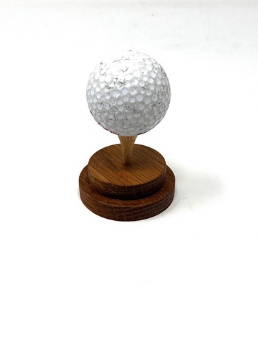 Solid oak golf ball - oak, stand