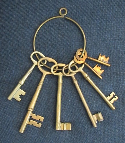 Set vintage large - 7, brass