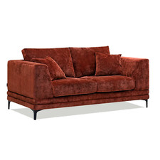 Aluxo Lenox Rust Velvet Fabric