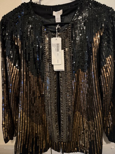 Chicos black gold sequin - gold,