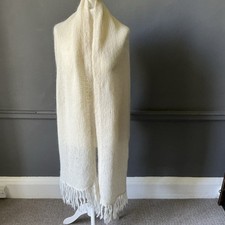 Zara Cream Wool Scarf Long