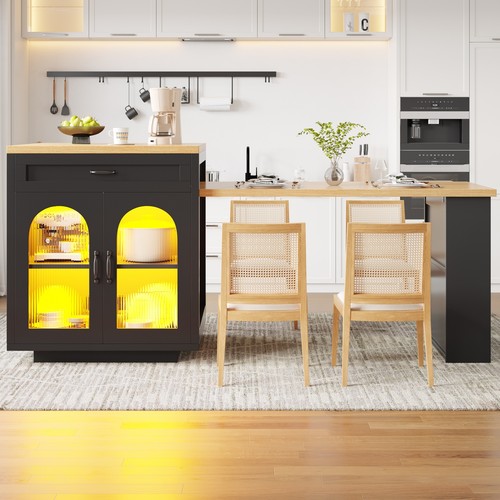 Kitchen island with storage - kitchen,