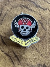 Old Motorcycle Bikers 'Hell’s Angels' Enamel Badge, replacement pin
