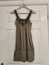 Khaki long summer top with