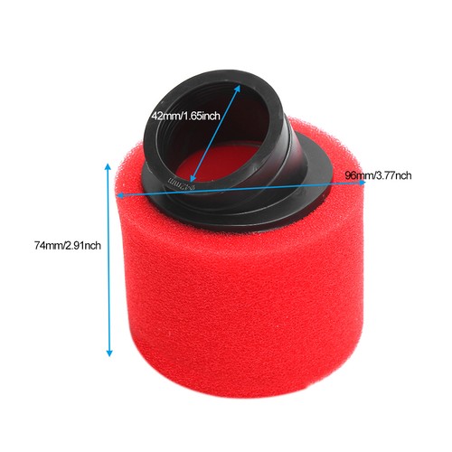 Angled red 42mm 65in - red, double