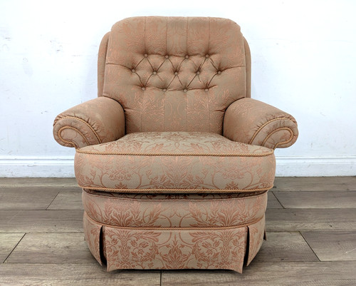 Armchair pastel peach - pastel, floral