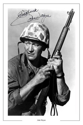 John wayne autograph signed - autograph,