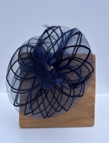 Fascinator wedding navy linea - fascinator,