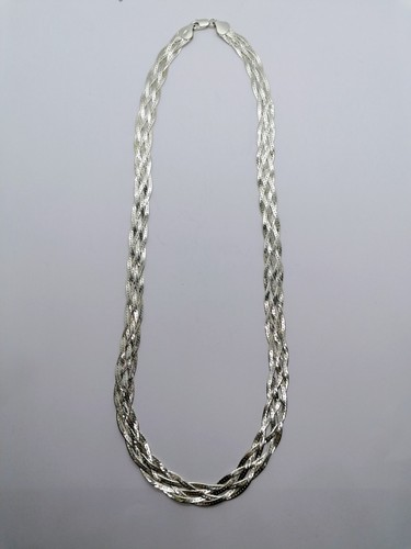 Sterling silver braided - silver,
