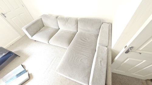 Shaped corner sofa grey - corner,