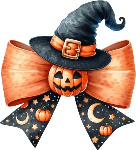 Halloween coquette bow wall - bow,