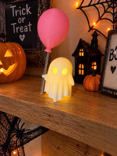 Halloween ghost with balloon - halloween,