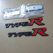 2x Glossy Black Red TYPE-R