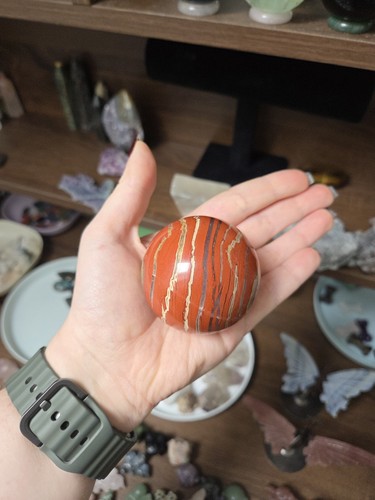 Red jasper banded - red,
