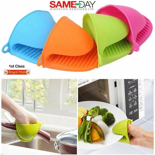 2pc silicone oven mitts - silicone,