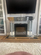 Crushed Mirror Fireplace Electric Fire Heater